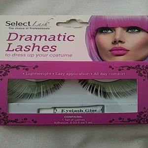 HALLOWEEN GLITTER EYELASHES LOT 2 HOLOGRAPHIC 1' L